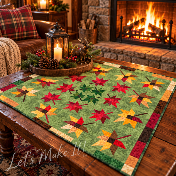 Swirling Leaves Fall -Table Topper Quilt Kit | Wilmington Prints