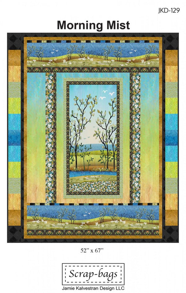 Morning Mist Throw Quilt Pattern featuring Spring in the Northwoods from P&B Textiles