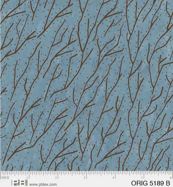 Origins, Branches-Blue Quilting Fabric