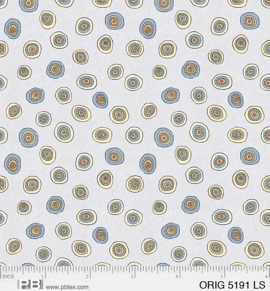 Origins, Tossed Ditzy Dots-White Quilting Fabric