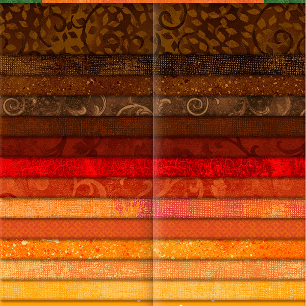 Pumpkin Spice - Jelly Roll/Strip-Pies Quilting Fabric