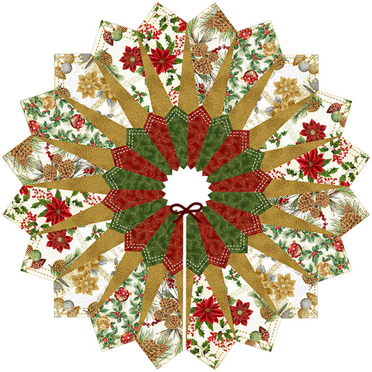 Dresden Tree Skirt - Natural by Quail Fox Designs