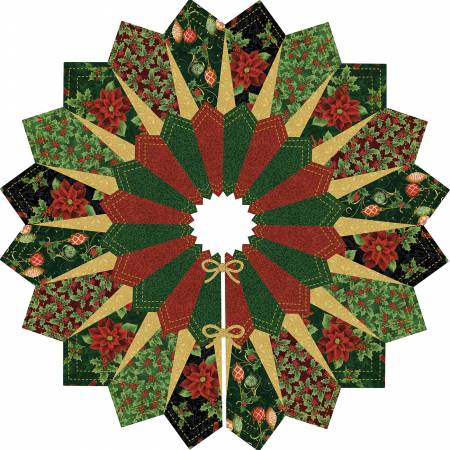 Dresden Tree Skirt - Ornaments Black by Quail Fox Designs
