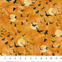 "Raven’s Call" - "Flying Ravens Orange" - Fabric by the 1/4 Yard by Northcott
