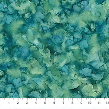 "Raven’s Call" - "Teal Texture Dark Teal" - Fabric by the 1/4 Yard Kit Version