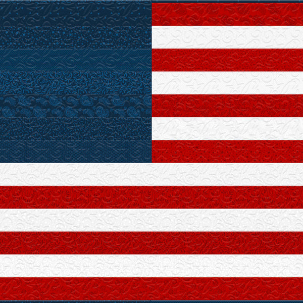 "ALL AMERICAN" Red White and Two Quilt Kit – Featuring TWO Patriotic Flags in One Kit!