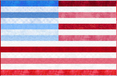 "Patriotic Pop" Red White and Two Quilt Kit –Featuring TWO Patriotic Flags in One Kit! by Wilmington Prints