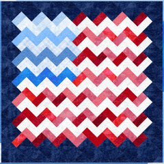 "Patriotic Pop" Red White and Two Quilt Kit –Featuring TWO Patriotic Flags in One Kit! by Wilmington Prints