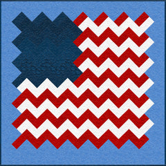 "ALL AMERICAN" Red White and Two Quilt Kit – Featuring TWO Patriotic Flags in One Kit! by Wilmington Prints