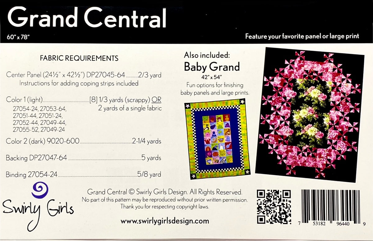 Grand Central Quilt Pattern by Swirly Girls