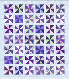 "Spun Out" Throw Quilt Kit | "Floral Flutter" by Wilmington Prints - 66" x 76"