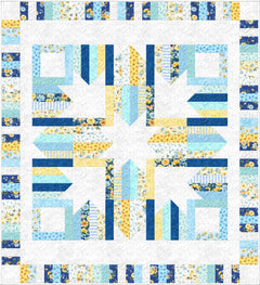 Gentle Meadow Starburst Throw Quilt Kit by Wilmington Prints