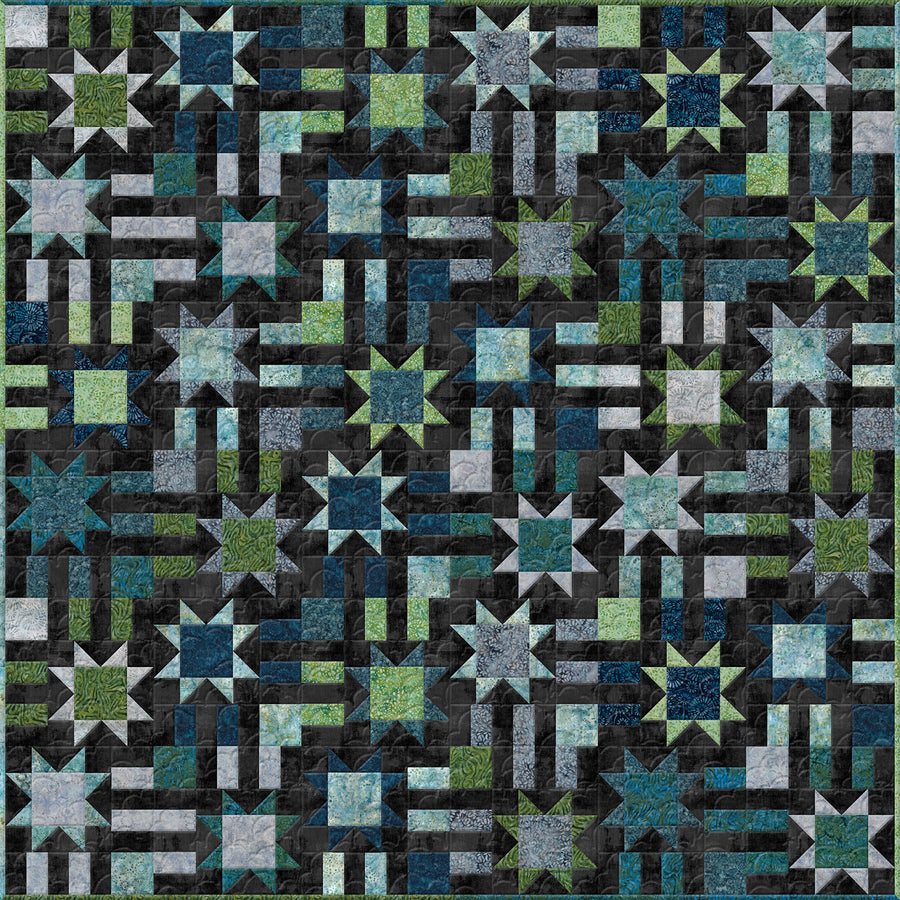 Starry Path Quilt Kit - Night Version by Wilmington Prints