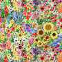 Summer Garden Floral Fabric by the 1/4 Yard