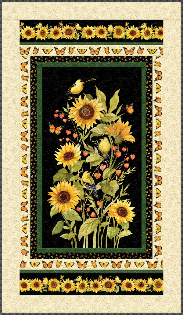 Sunflower Splendor 40" x 70" Panel Quilt Kit | Limited Edition