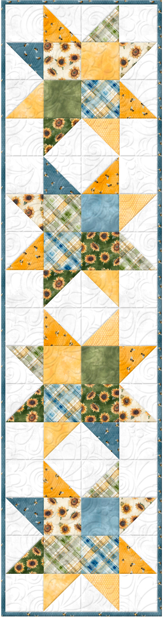 Sunkissed Table Runner & Potholder Kit – Zig Zag Stars | Wilmington Prints