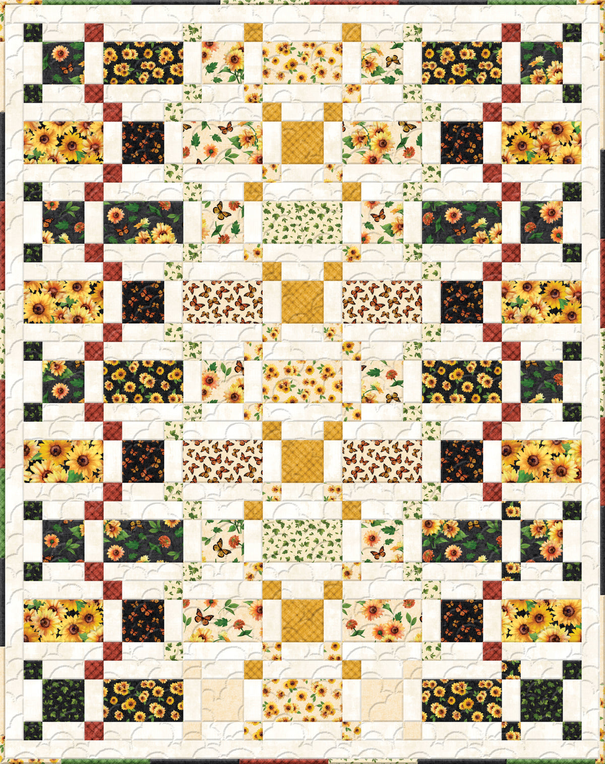 "Made the Grade" Quilt Kit - 63.5" x 80.5" – featuring "Sunshine Whispers" by Wilmington Prints