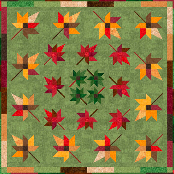Swirling Leaves Fall -Table Topper Quilt Kit | Wilmington Prints