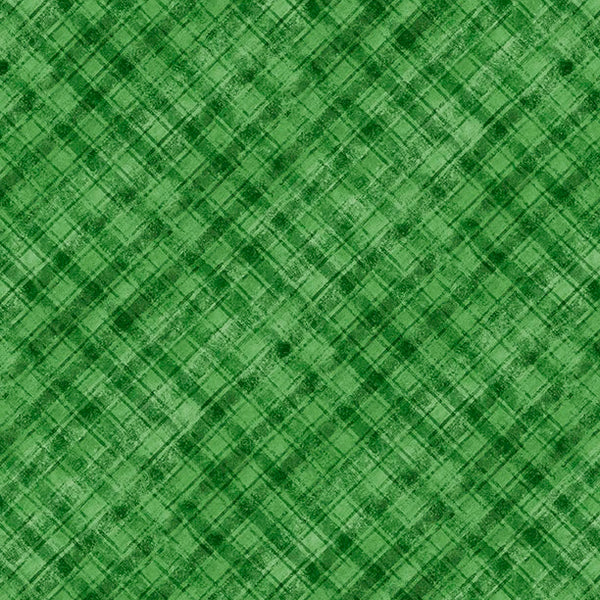 Sunshine Whispers - "Tonal Plaid in Green" - Fabric by the 1/4 Yard