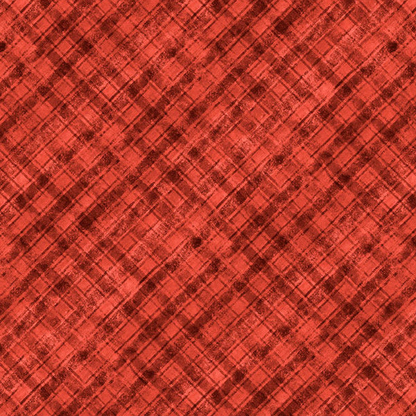 Sunshine Whispers - "Tonal Plaid in Red" - Fabric by the 1/4 Yard