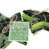 Hoffman Bali Batik Club Good Luck fat quarter bundle in green tones