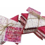 Hoffman Bali Batik Club XOXO fat quarter bundle in pink and red tones