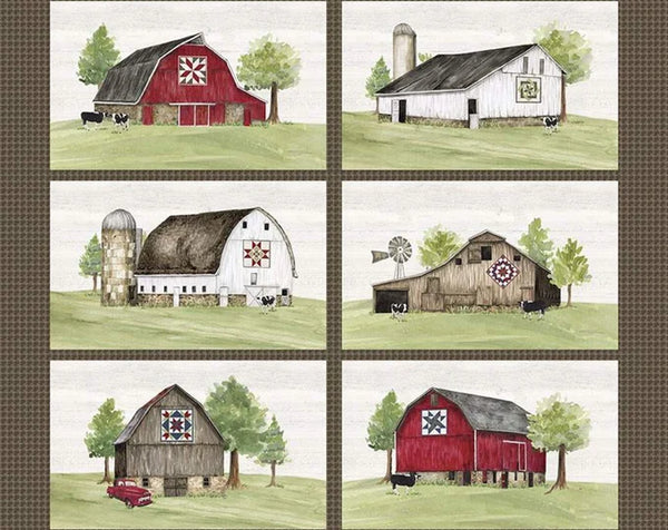 Barn Quilts Sisters Choice Fabric Collection - Placemat Panel by Riley Blake Designs