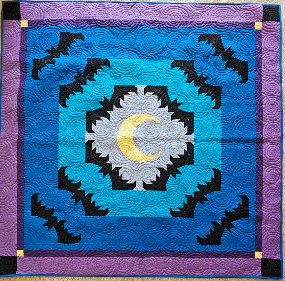 Batty! Throw by Sue Cook of Larkspur Lane Designs