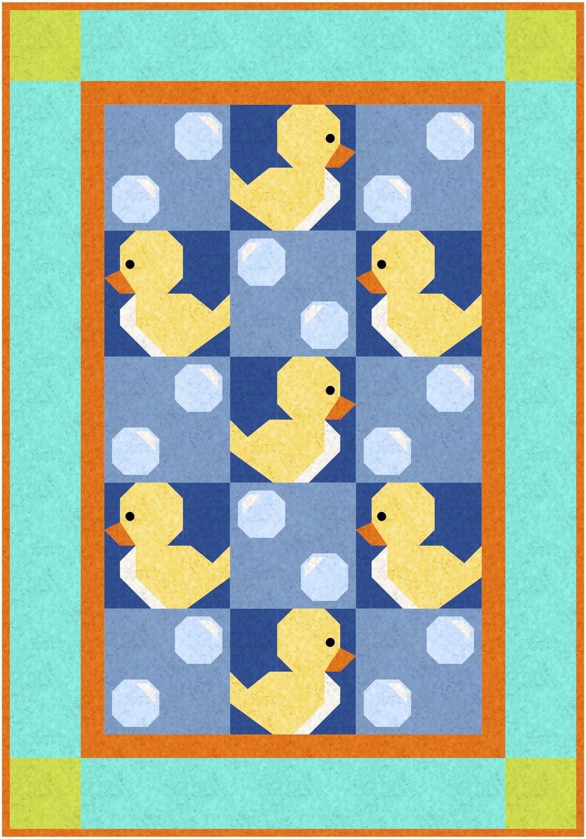 Bubble Bath Crib Size Quilt Pattern by Sue Cook of Larkspur Lane Designs