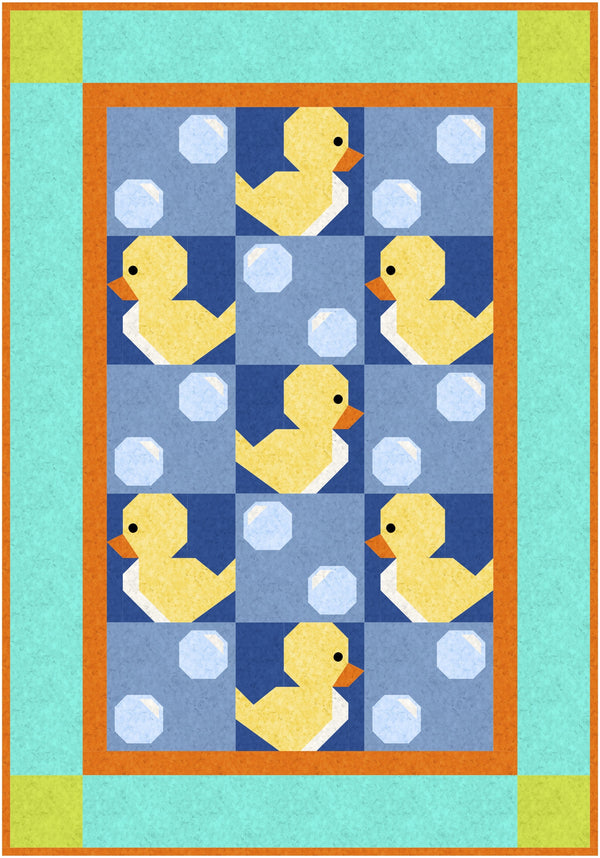 Bubble Bath Crib Size Quilt Pattern by Sue Cook of Larkspur Lane Designs
