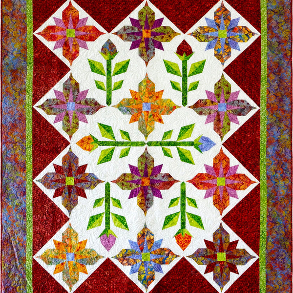 Flower Shoppe Quilt pattern by Sue Cook of Larkspur Lane Designs
