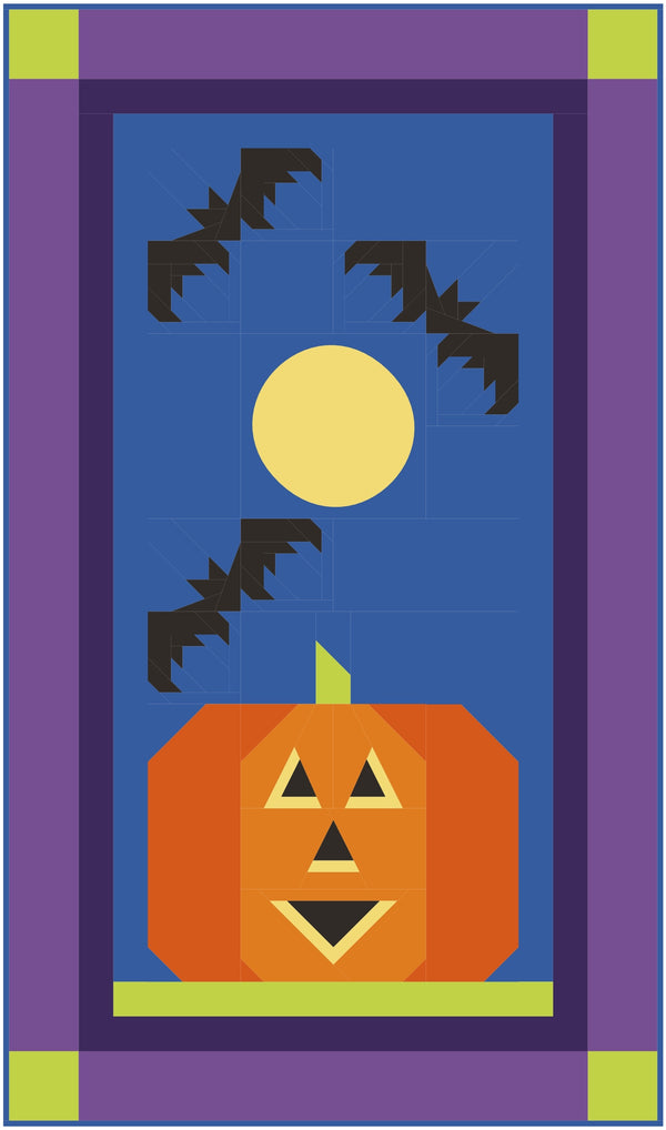 Jack's Gone Batty Foundation Paper Pieced Wall Quilt Pattern by Sue Cook of Larkspur Lane Designs