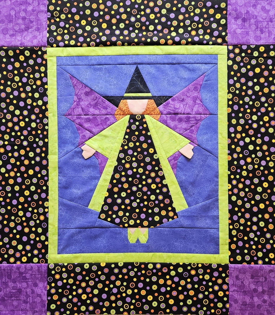 Witchy Wishes Wall Quilt Pattern by Sue Cook of Larkspur Lane Designs