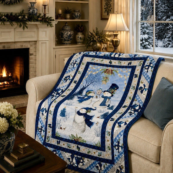 Let It Snow-Man! Throw Quilt Kit 43" x 59" | Wilmington Prints