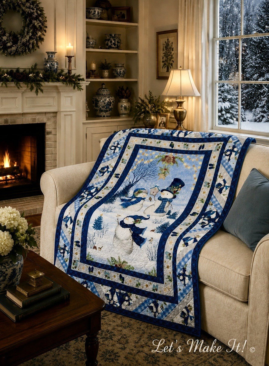 Let It Snow-Man! Throw Quilt Kit 43" x 59" | Wilmington Prints