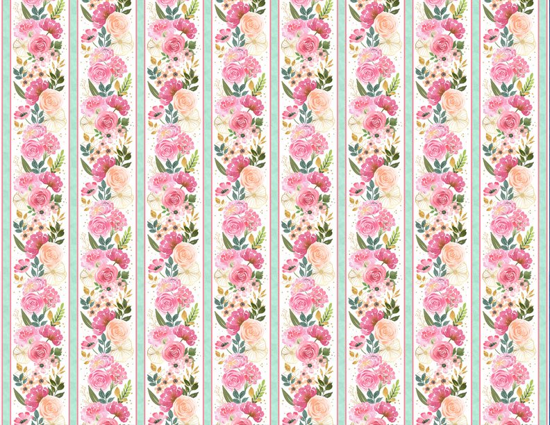 Peony Blossoms Throw Quilt by Lakeside Art Studio