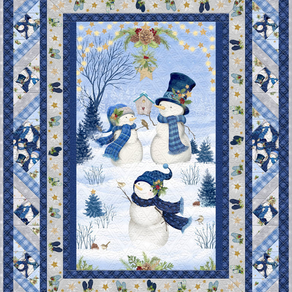Let It Snow-Man! Throw Quilt Kit 43" x 59" | Wilmington Prints