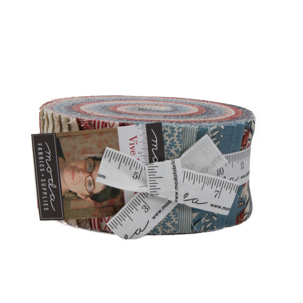 Vive La France Prints Jelly Roll/Strip-Pies Quilting Fabric Precuts