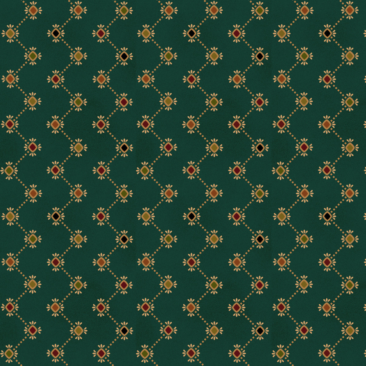 Wit & Wisdom, Zigzag Stripe-Green Quilting Fabric