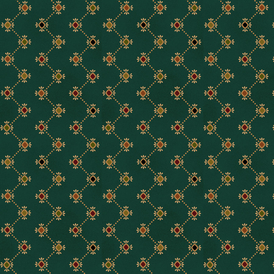 Wit & Wisdom, Zigzag Stripe-Green Quilting Fabric