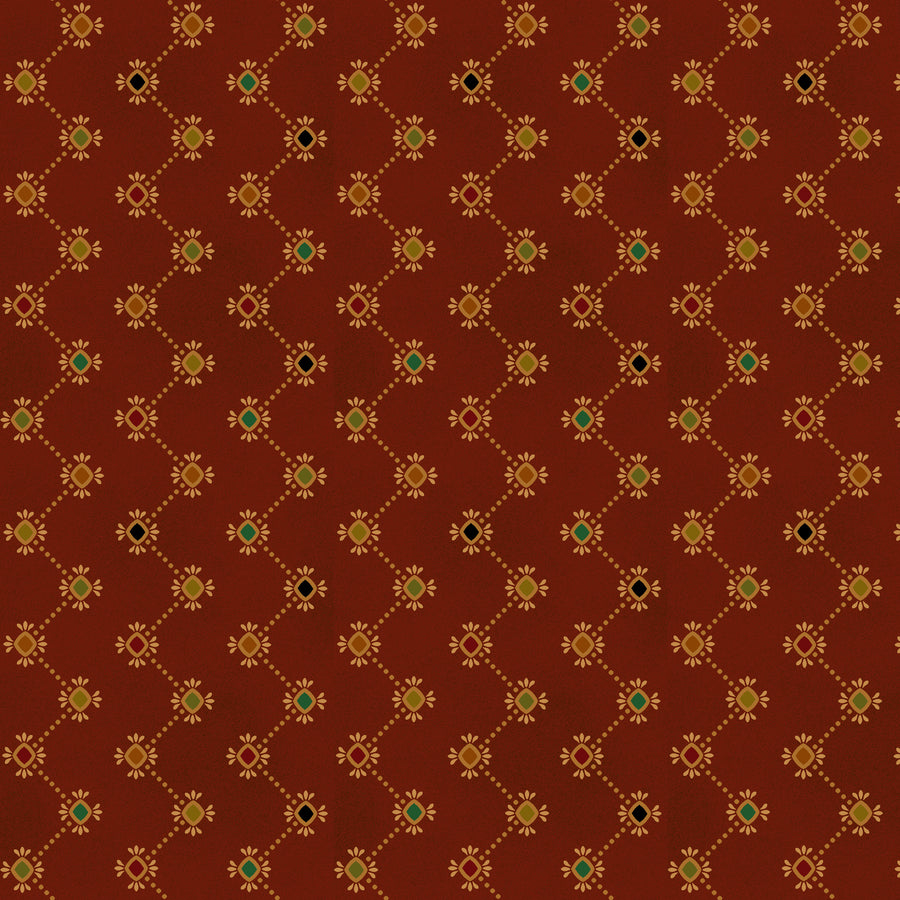 Wit & Wisdom, Zigzag Stripe-Red Quilting Fabric