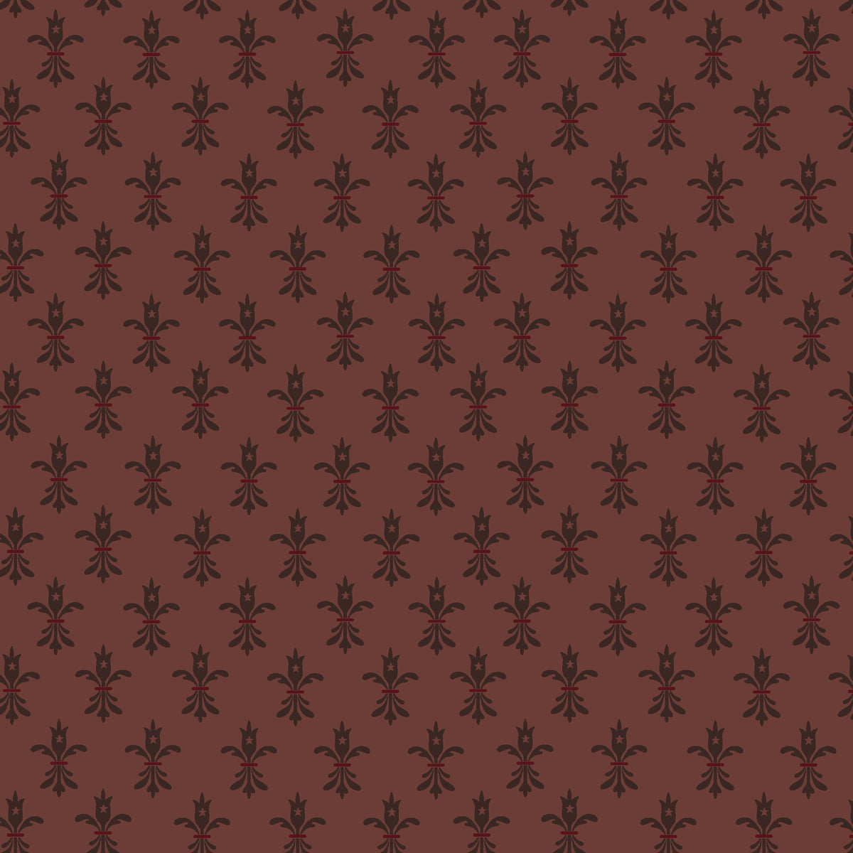 Wit & Wisdom, Fleur De Lis-Plum Quilting Fabric