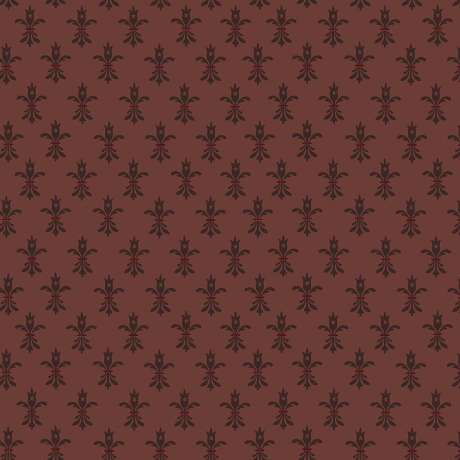Wit & Wisdom, Fleur De Lis-Plum Quilting Fabric