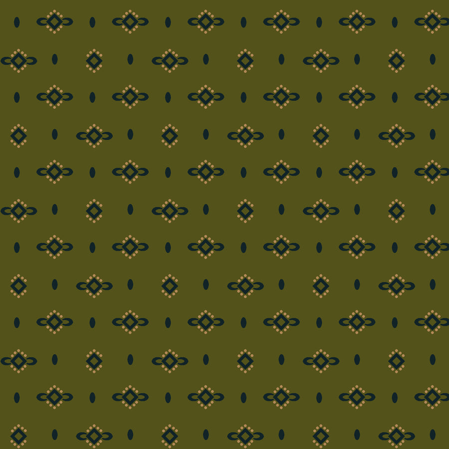 Wit & Wisdom, Dotted Diamonds-Green Quilting Fabric